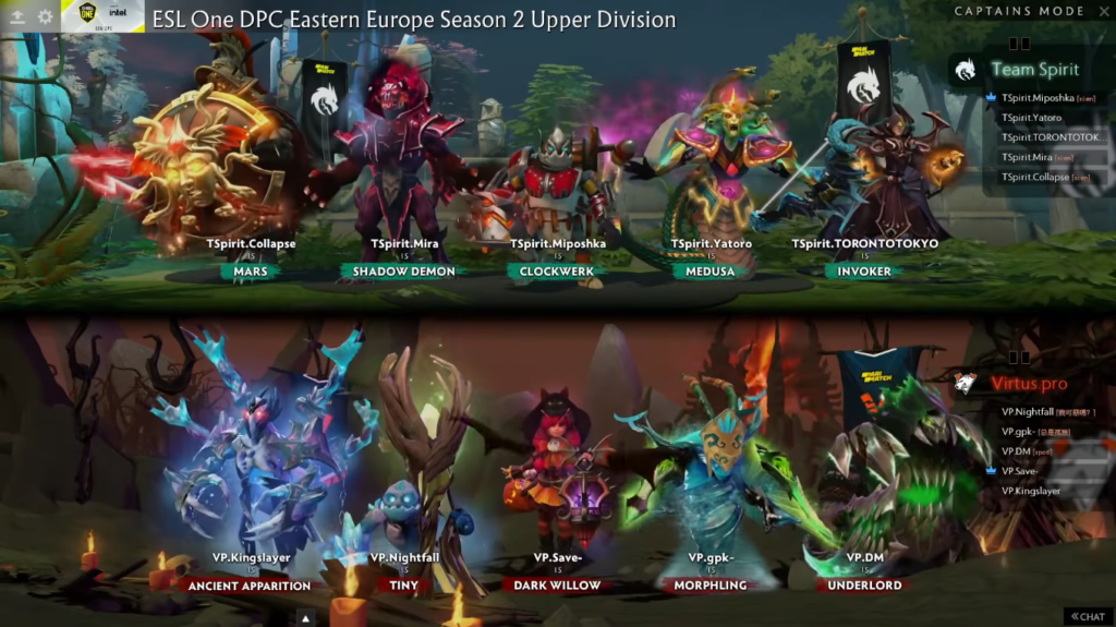 VP vs Team Spirit draft