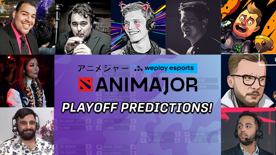 WePlay AniMajor playoff predictions by talent and community figures cover image