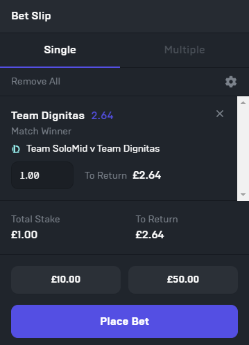 Esports betting on Midnite