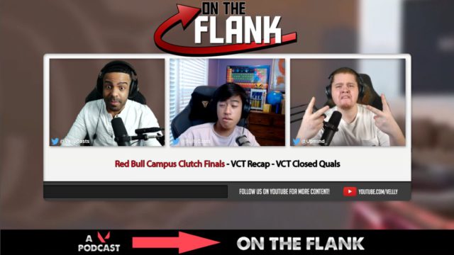 “Hot dudes talking hot topics” – New VALORANT podcast ‘On The Flank’ ft Velly, Upmind, and Sully preview image