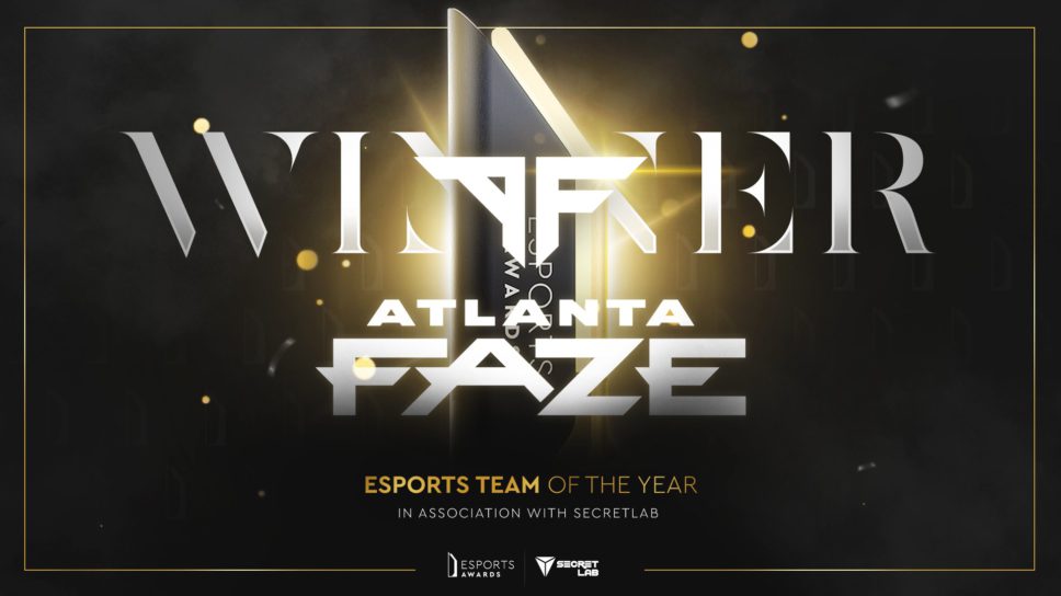 Atlanta FaZe wins the Esports team of the year at the 2021 Esports Awards cover image