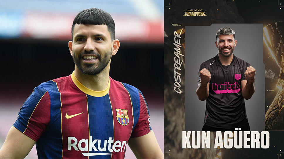 Argentinian pro soccer star Sergio Aguero a surprise co-streamer for VALORANT Champions cover image