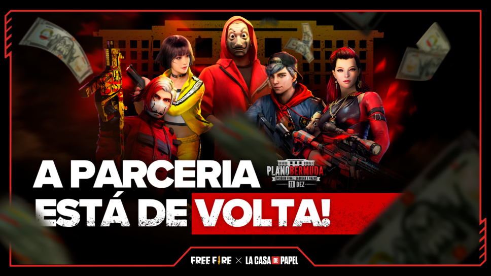 Free Fire fará mais uma parceria com La Casa de Papel cover image