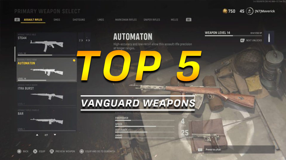 The Five Best Weapons To Use in Call of Duty: Vanguard cover image