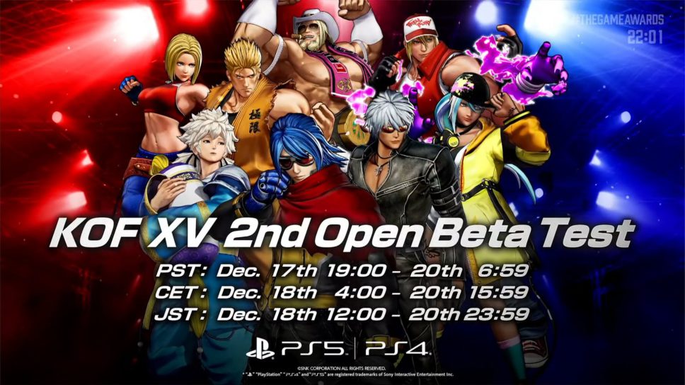 2nd King of Fighters XV online beta dates and times announced cover image