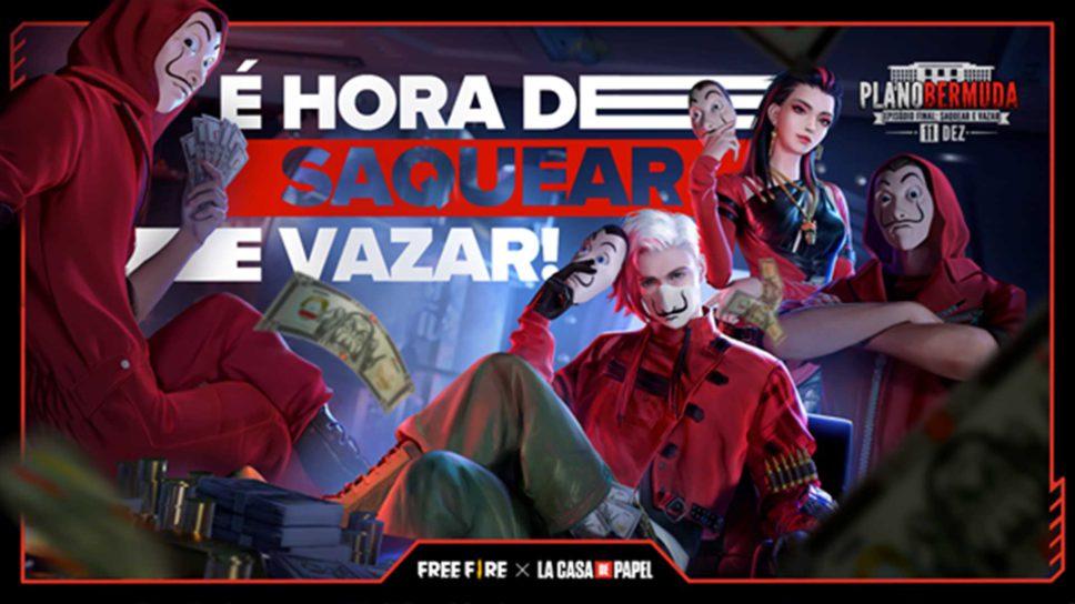 Free Fire x La Casa de Papel: mais missões e recompensas em 11 de dezembro cover image