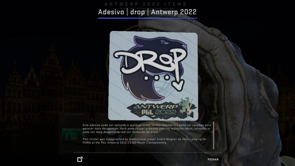 Adesivo do drop - Foto: Reprodução/Valve