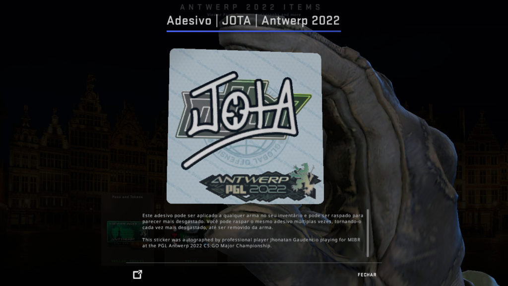 Adesivo do JOTA - Foto: Reprodução/Valve
