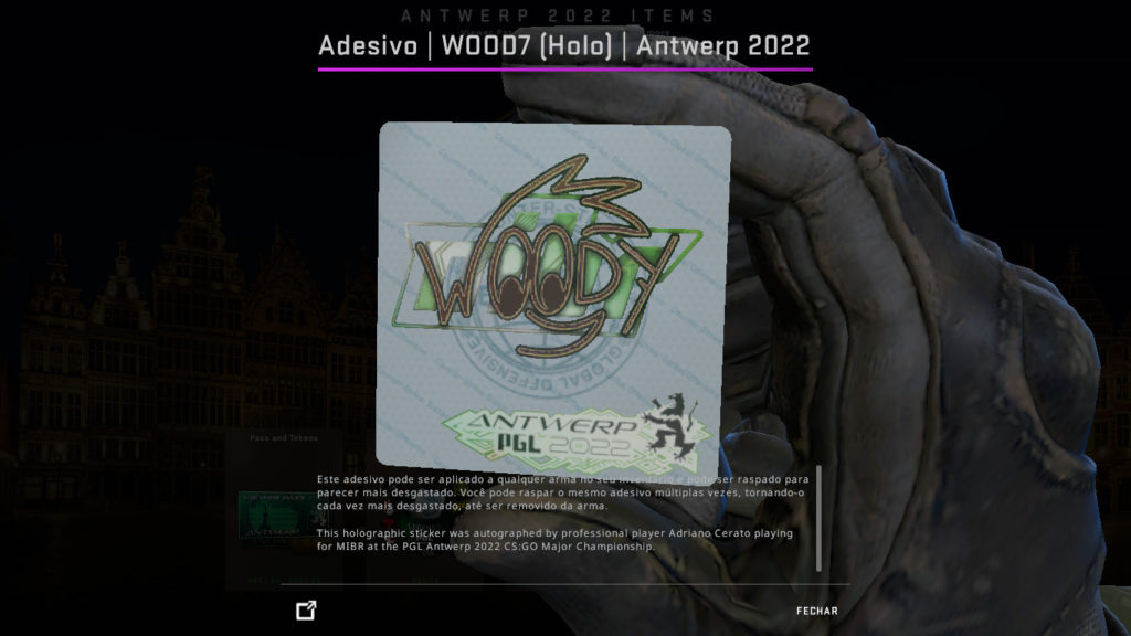 Adesivo do WOOD7 - Foto: Reprodução/Valve