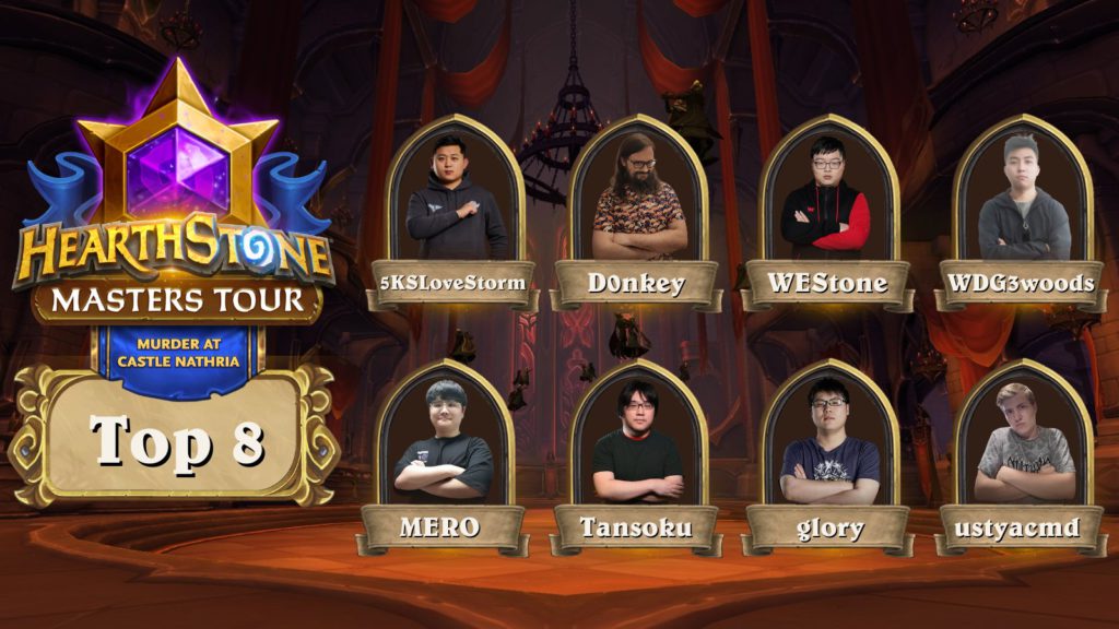 Top 8 players of Hearthstone Masters Tour Murder at Castle Nathria