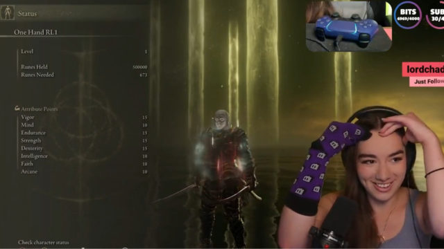 Streamer beats Elden Ring simultaneously on controller and dance pad preview image