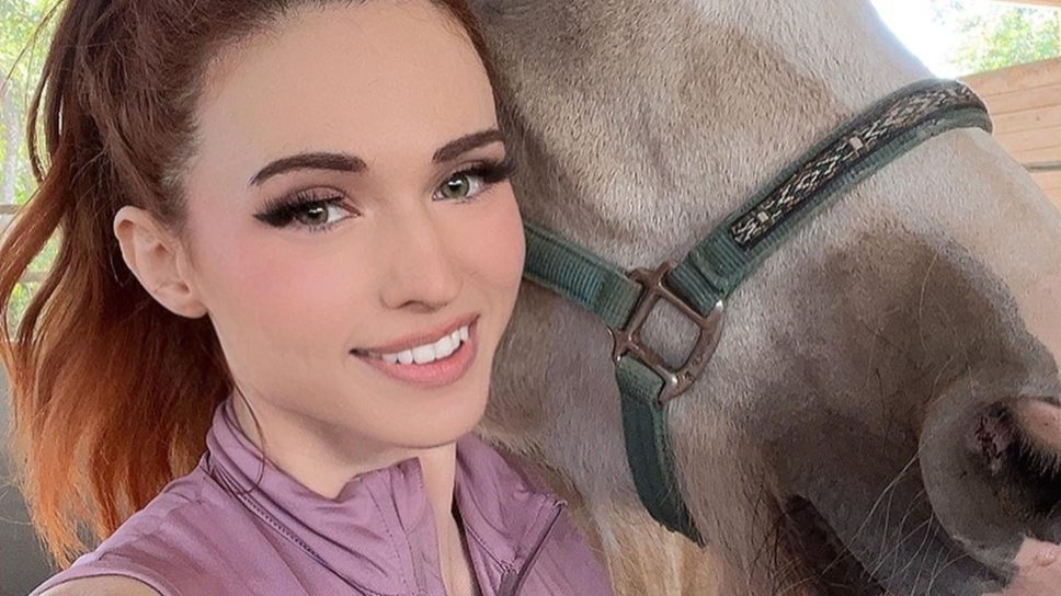 Amouranth rides her horses in wholesome Twitch stream cover image
