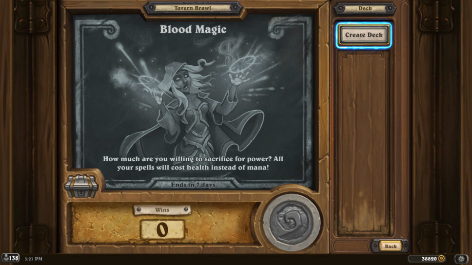 Blood Magic Hearthstone Tavern Brawl decks cover image