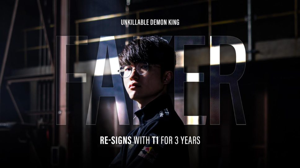 Faker re-signs with T1 on a three-year contract cover image