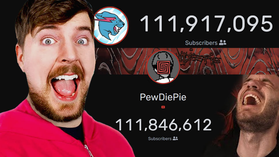 MrBeast overtakes YouTube King PewDiePie cover image