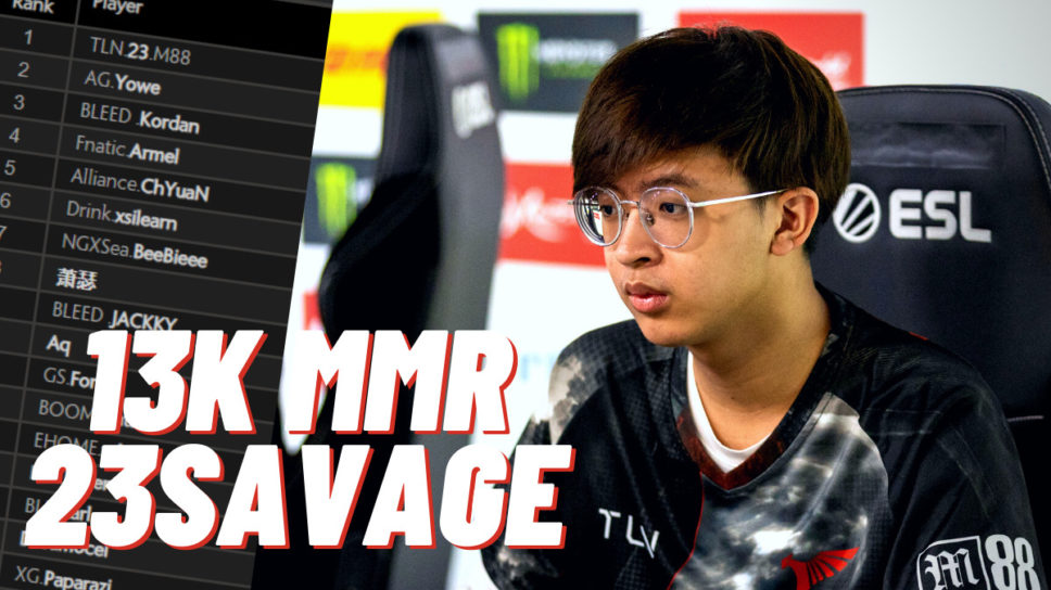 23savage becomes the first Dota 2 player to reach 13K MMR cover image