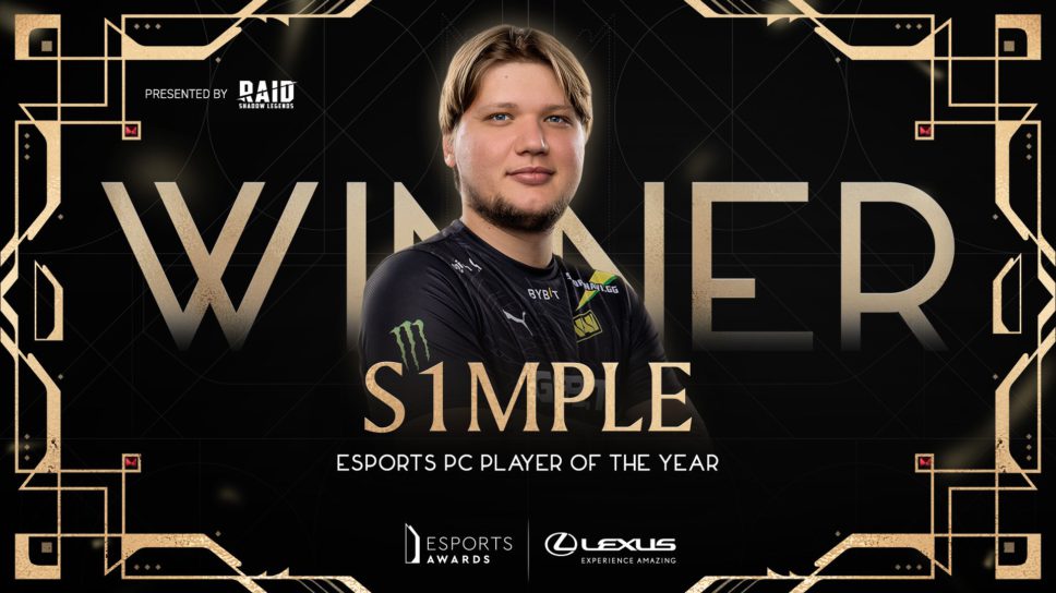 S1mple wins the Esports PC player of the year, mONESy is the rookie of the year cover image