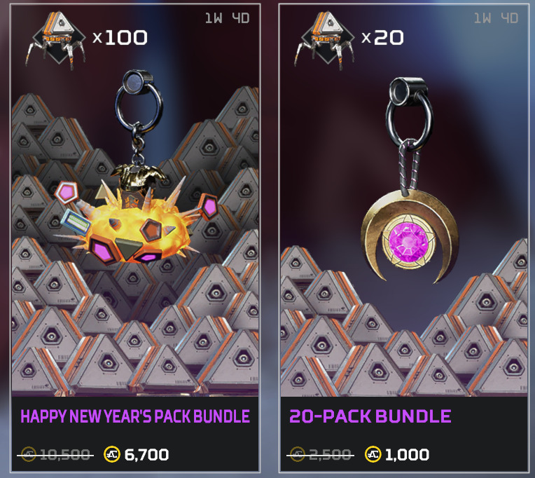 The Apex pack bundles from the End of the Year sale