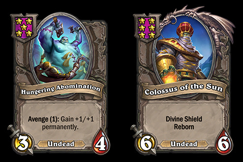 Undead minions in Hearthstone Battlegrounds (Image via Blizzard Entertainment)