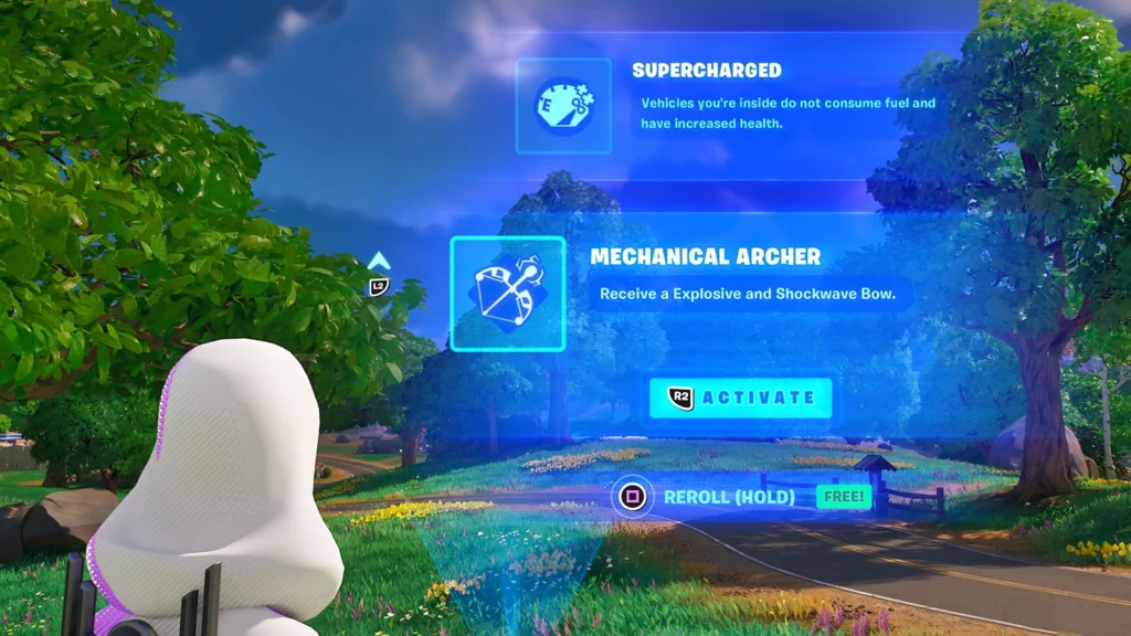Using Reality Augments in Fortnite (Image Credit: Epic Games)