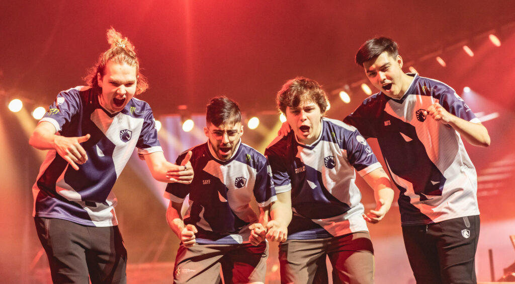 Team Liquid poses during the VALORANT Champions Tour 2023: LOCK//IN tech check on February 17, 2023 in Sao Paulo, Brazil. (Photo by Colin Young-Wolff/Riot Games)