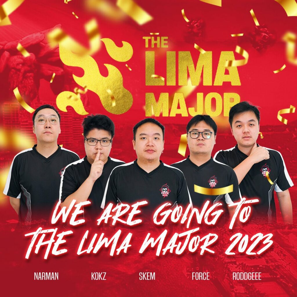 Geek Slate Lima Major qualification announcement (Image via Twitter)
