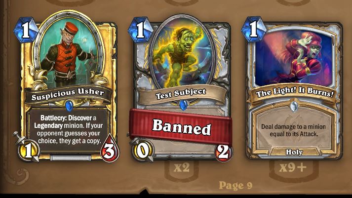 Hearthstone bans Test Subject to prevent breaking Wild mode with a new OTK combo cover image