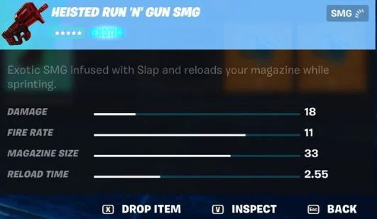 Heisted Run 'N' Gun SMG (Image Credit: Epic Games)