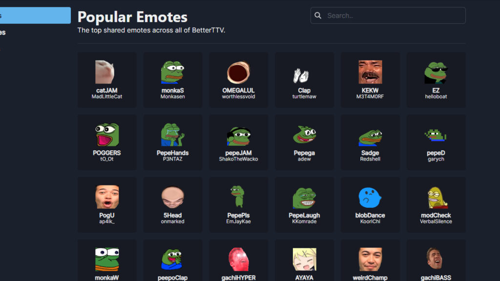 MonkaS is one of the most popular emotes on BTTV (Image via BetterTTV)