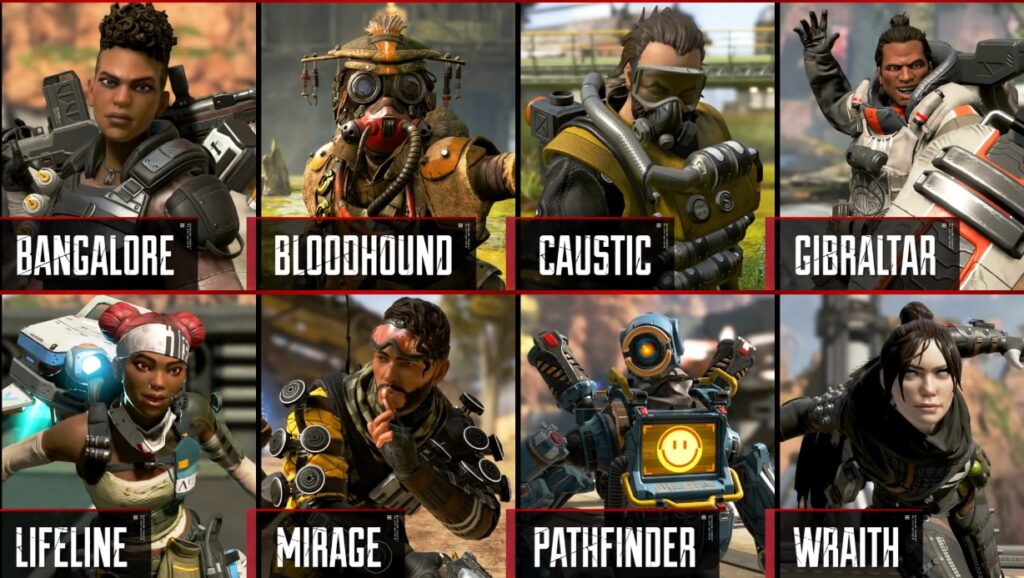 The original cast of Apex Legends