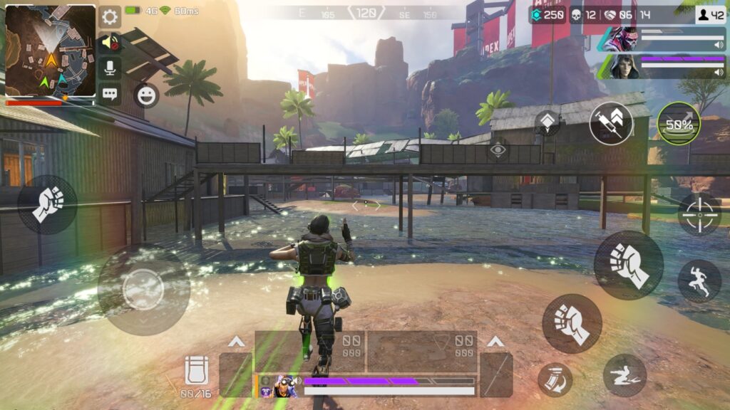 Apex Legends mobile is in third-person unlike versions on other platforms. (Image credit: <a href="https://play.google.com/store/apps/details?id=com.ea.gp.apexlegendsmobilefps&amp;hl=en_GB&amp;gl=US">Google Play</a>)