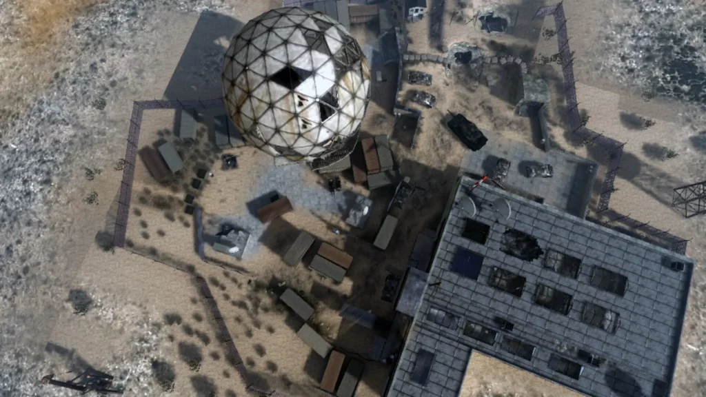 Overhead view of the Dome map from Call of Duty: Modern Warfare 3 (Image via Activision)