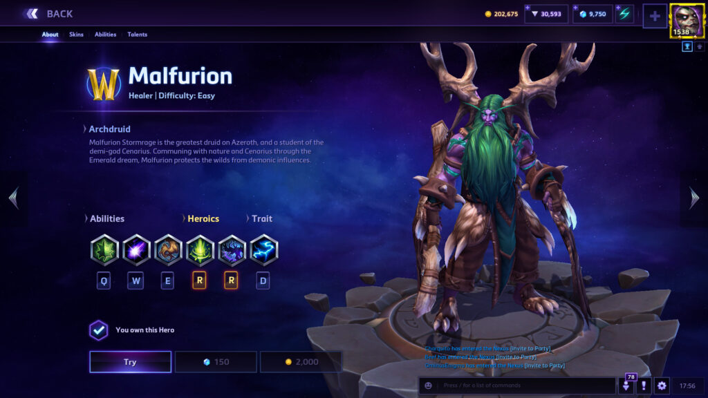 Malfurion in Heroes of the Storm (Image via Blizzard Entertainment)