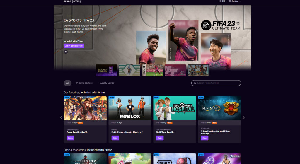 Prime Gaming Loot Twitch Prime   Prime Account FIFA 23