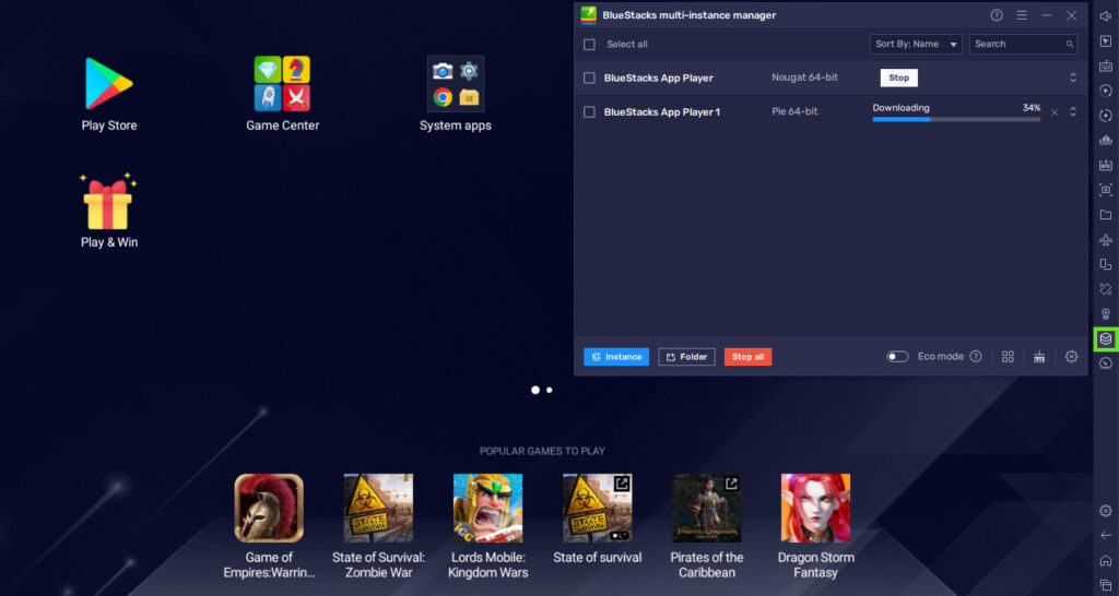 BlueStacks multi-instance manager location (Image via BlueStacks)