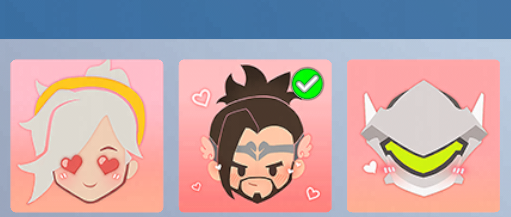 Mercy, Hanzo, and Genji's icons (Image via Blizzard Entertainment)