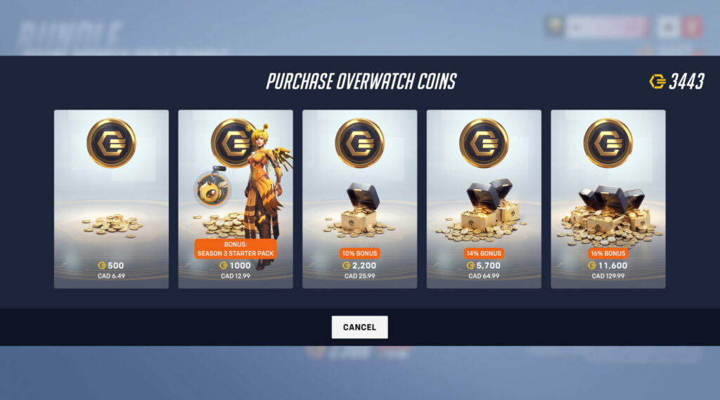 Overwatch coins screenshot (Image via Blizzard Entertainment)