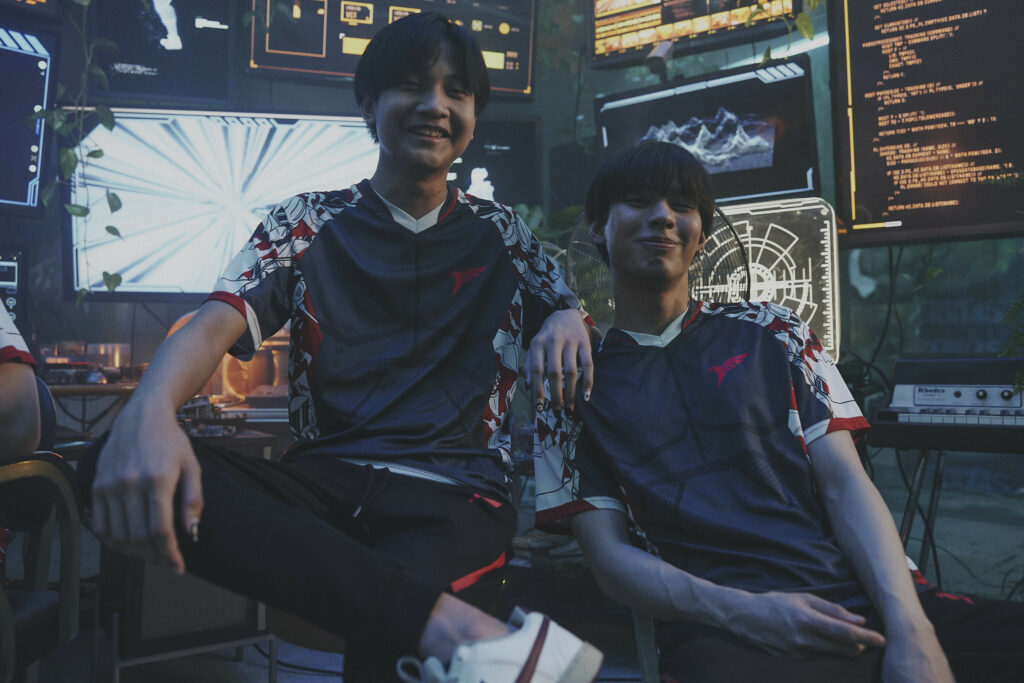 FEBRUARY 09: Jittana "JitboyS" Nokngam (L) and ltthirit "foxz" Ngamsaard of Talon Esports pose during the VALORANT Champions Tour 2023: LOCK//IN features day on February 9, 2023 in Sao Paulo, Brazil. (Photo by Lance Skundrich/Riot Games)