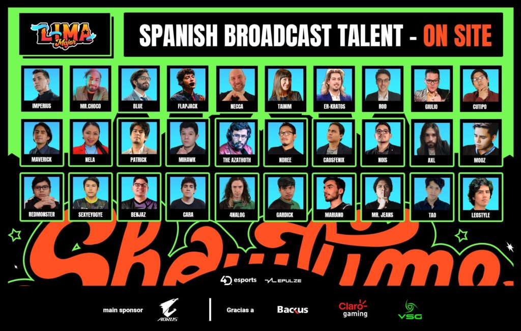Spanish casters for the Lima Major.