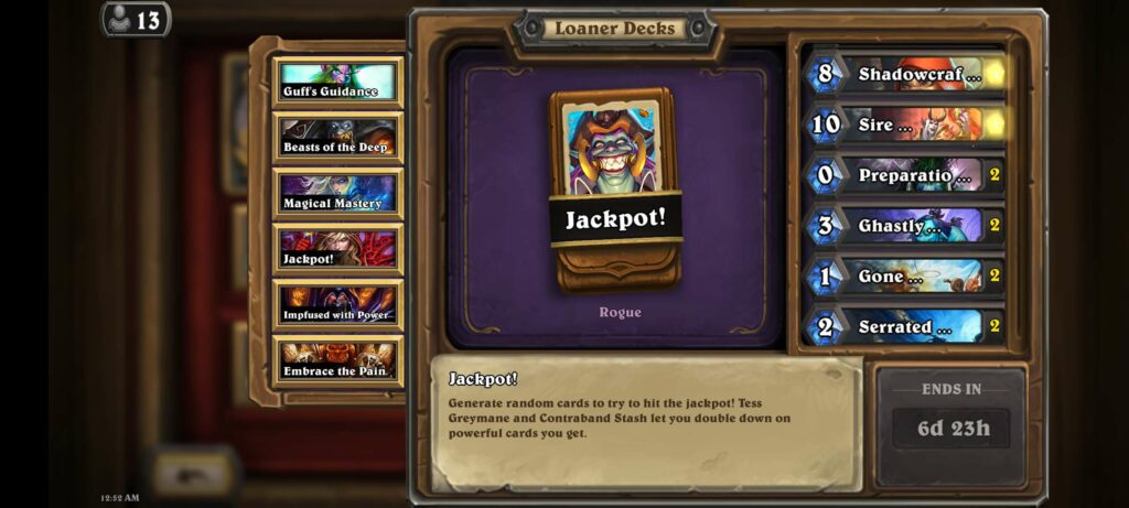 Hearthstone Loaner / Free Decks from previous expansion - Image via esports.gg