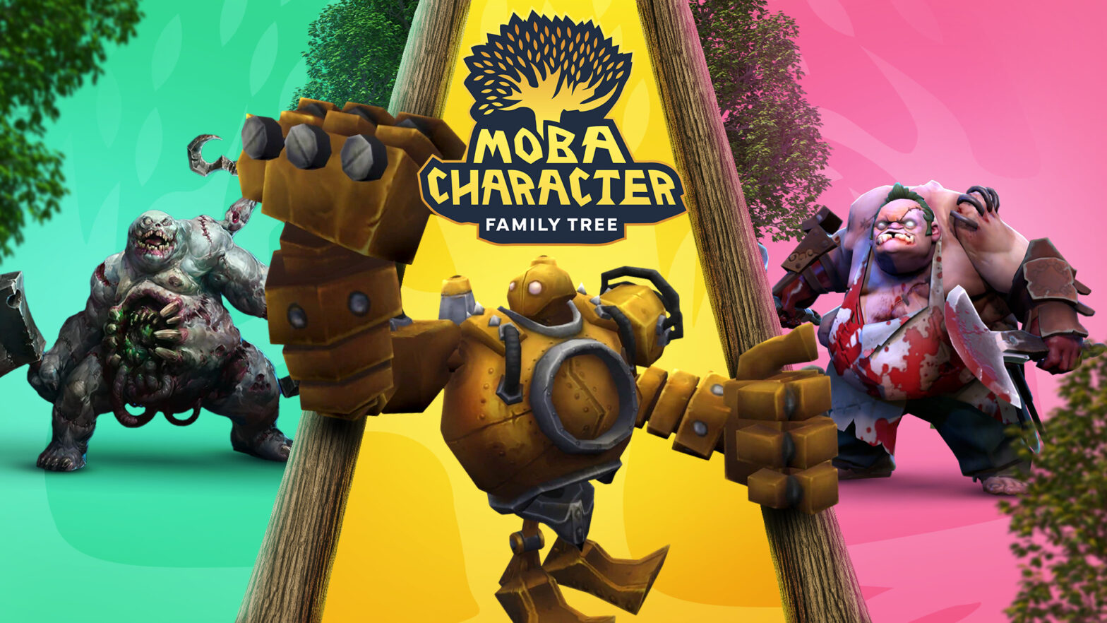MOBA Character Family Tree: Hook Heroes – Abomination, Blitzcrank