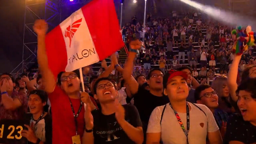 Fans celebrate the Talon victory (Image via 4D Esports)