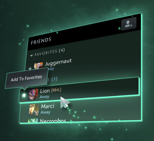 Friends List Update (Image from Dota 2)