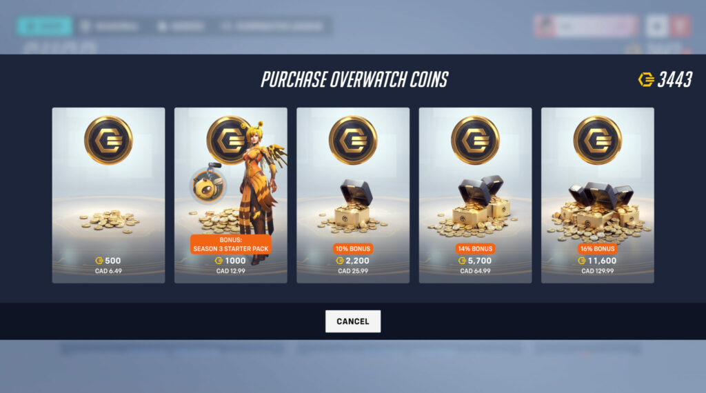 Where to purchase Overwatch coins (Image via Blizzard Entertainment)