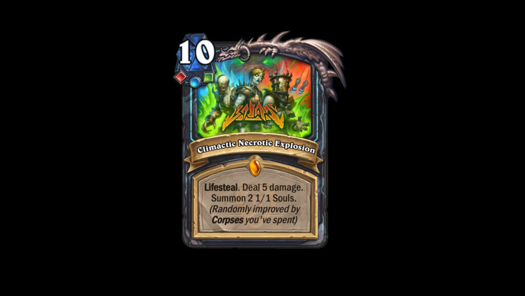 Climactic Necrotic Explosion in Hearthstone (Image via Blizzard Entertainment)
