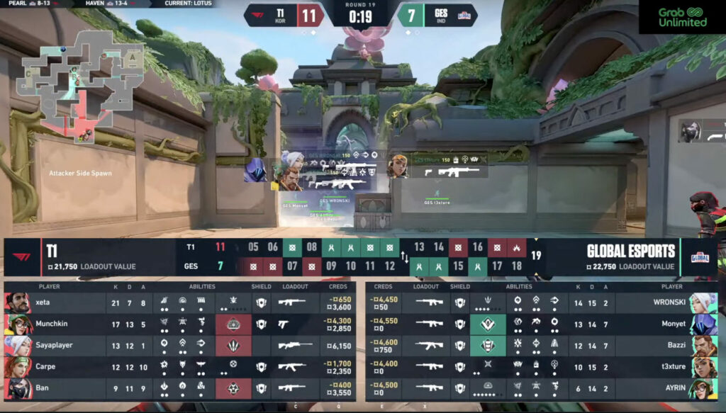 T1 take the series against GE 2-1 - Image via VALORANT Pacific