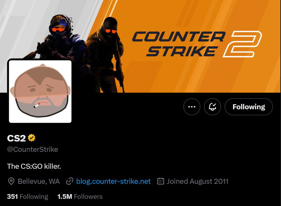 CS:GO Twitter account is now Counterstrike
