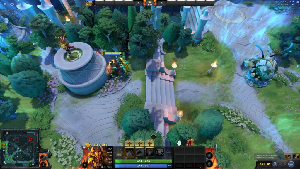 Directly left of tier one tower at Radiant offlane. Provides vision over new side jungle Ancient creeps.