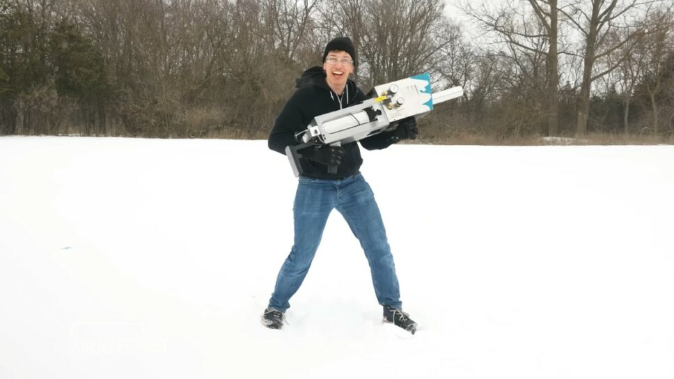 This YouTuber made a real-life Fortnite Snowball Launcher cover image