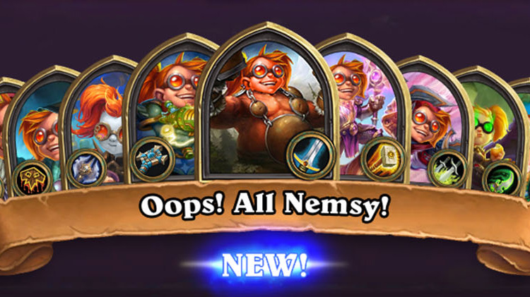 Hearthstone gets April Fools’ Day patch notes: pineapple on pizza, Nemsy everywhere, and more! cover image